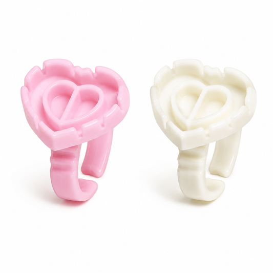Heart Shaped Glue Rings (50 pcs)